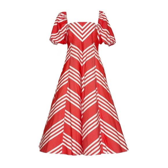 HILL HOUSE Matilda Dress, Red Stripe, XL - Picture 3 of 7